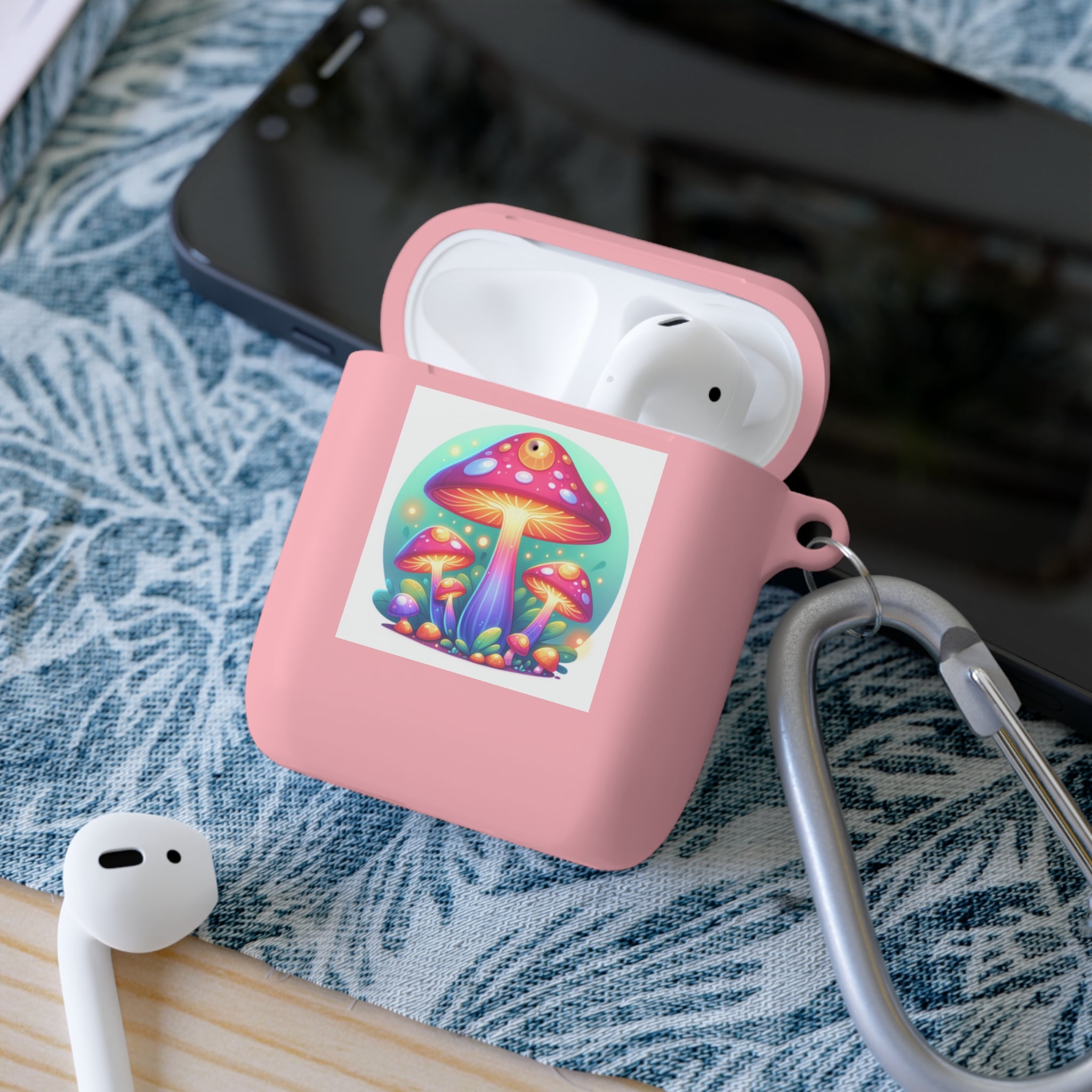 Colorful Mushroom AirPods Case Cover – Trendy Eco-Friendly