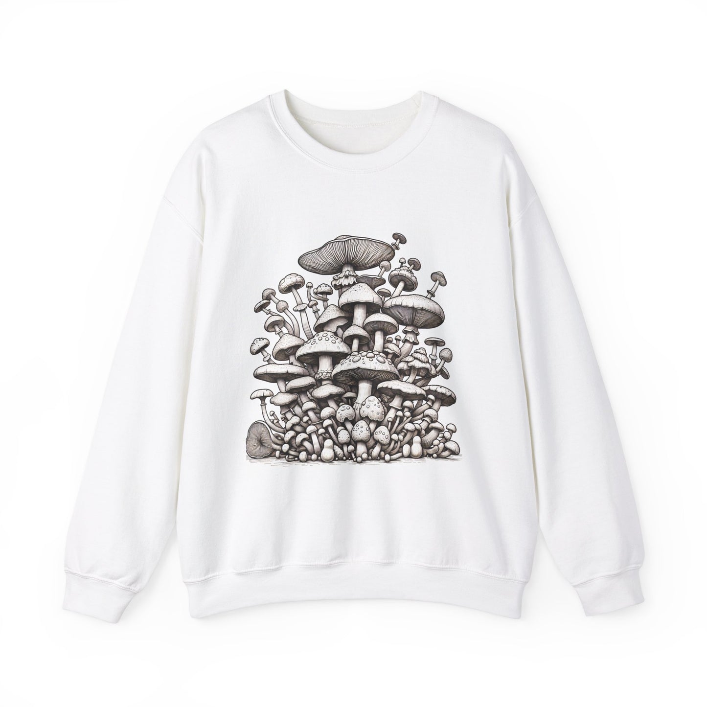 Mushroom Vintage Unisex Heavy Blend™ Crewneck Sweatshirt - Nature-Inspired Cozy Apparel