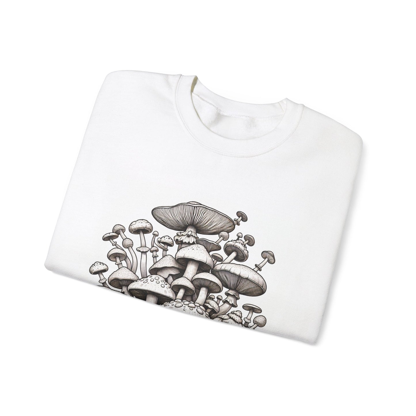 Mushroom Vintage Unisex Heavy Blend™ Crewneck Sweatshirt - Nature-Inspired Cozy Apparel