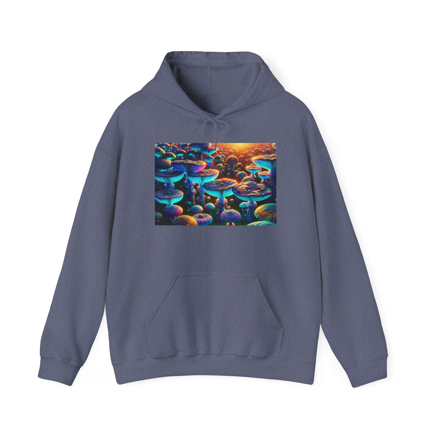 Colorful Mushroom Landscape Hoodie - Unisex Heavy Blend™ Sweatshirt